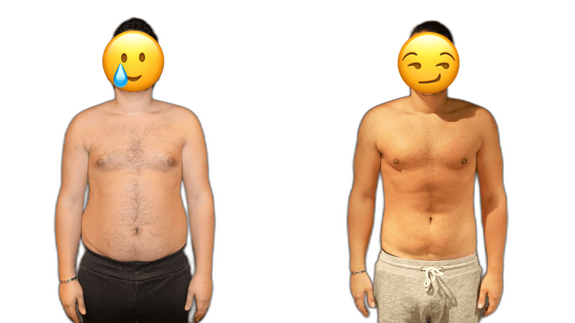 Before/after transformation — 4 months